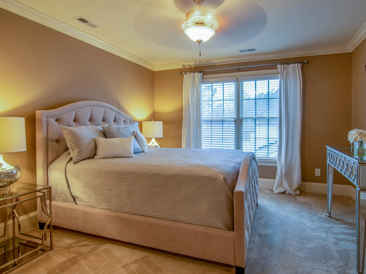 Cream painted loft bedroom conversion in Derby