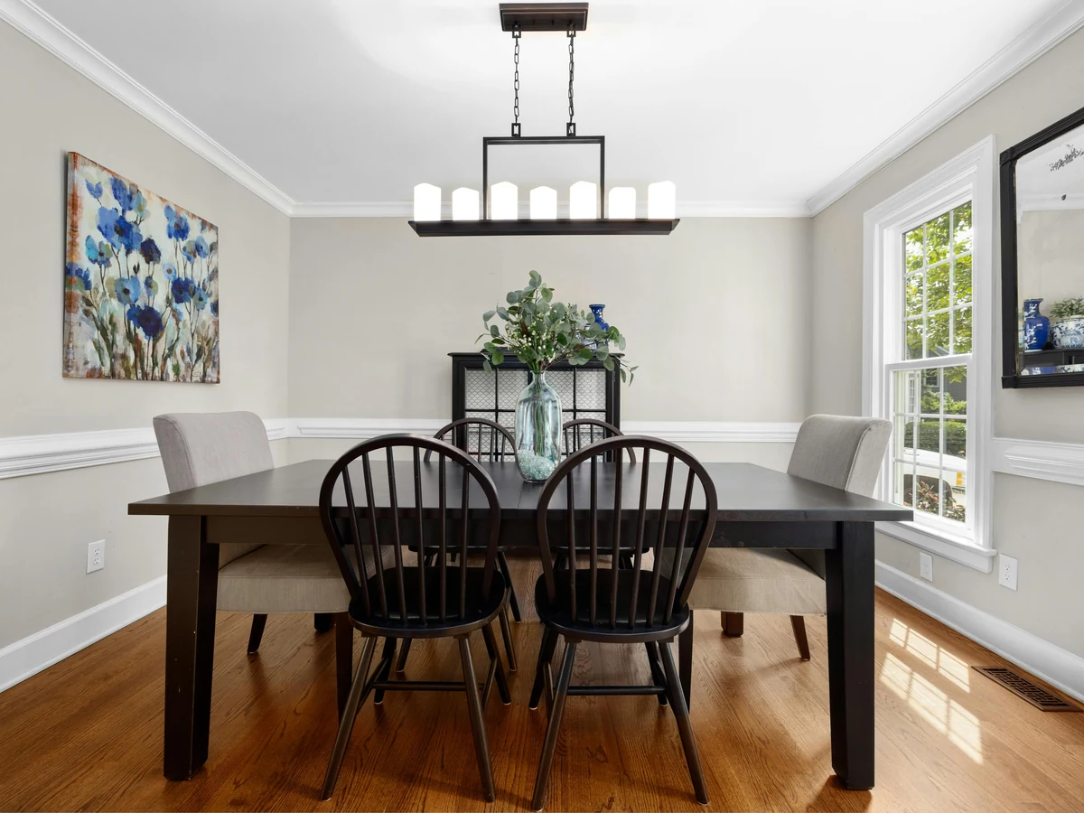 Garden deck with dining area treated by Derby Painters