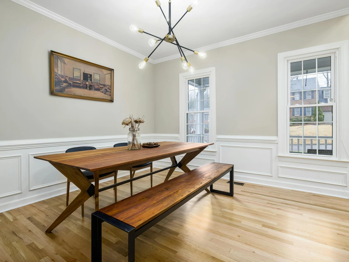 Modern house with painted deck in Derby
