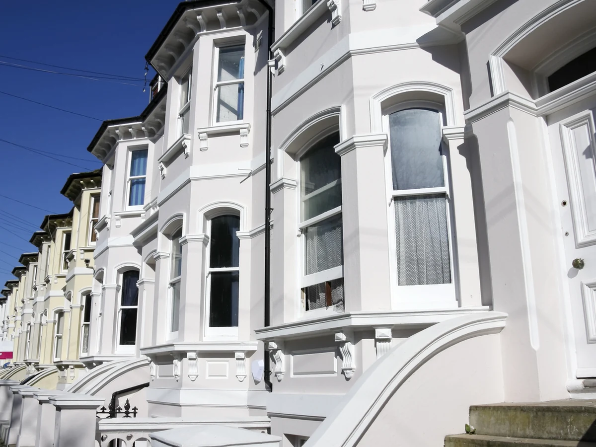 Row of period Georgian properties in Tutbury by Derby Painters, specialist conservation area decorators
