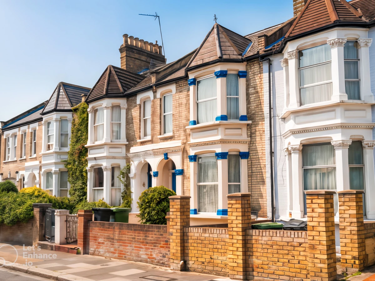 Victorian terraced houses in Derby, exterior painting by Derby Painters