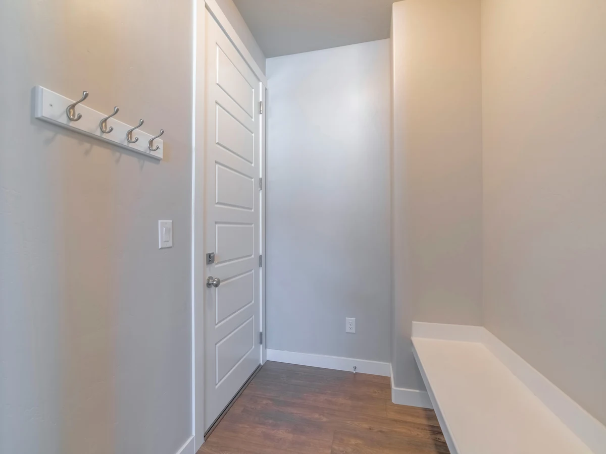 Hallway painting in Derby - elegant white hallway painted by Derby Painters
