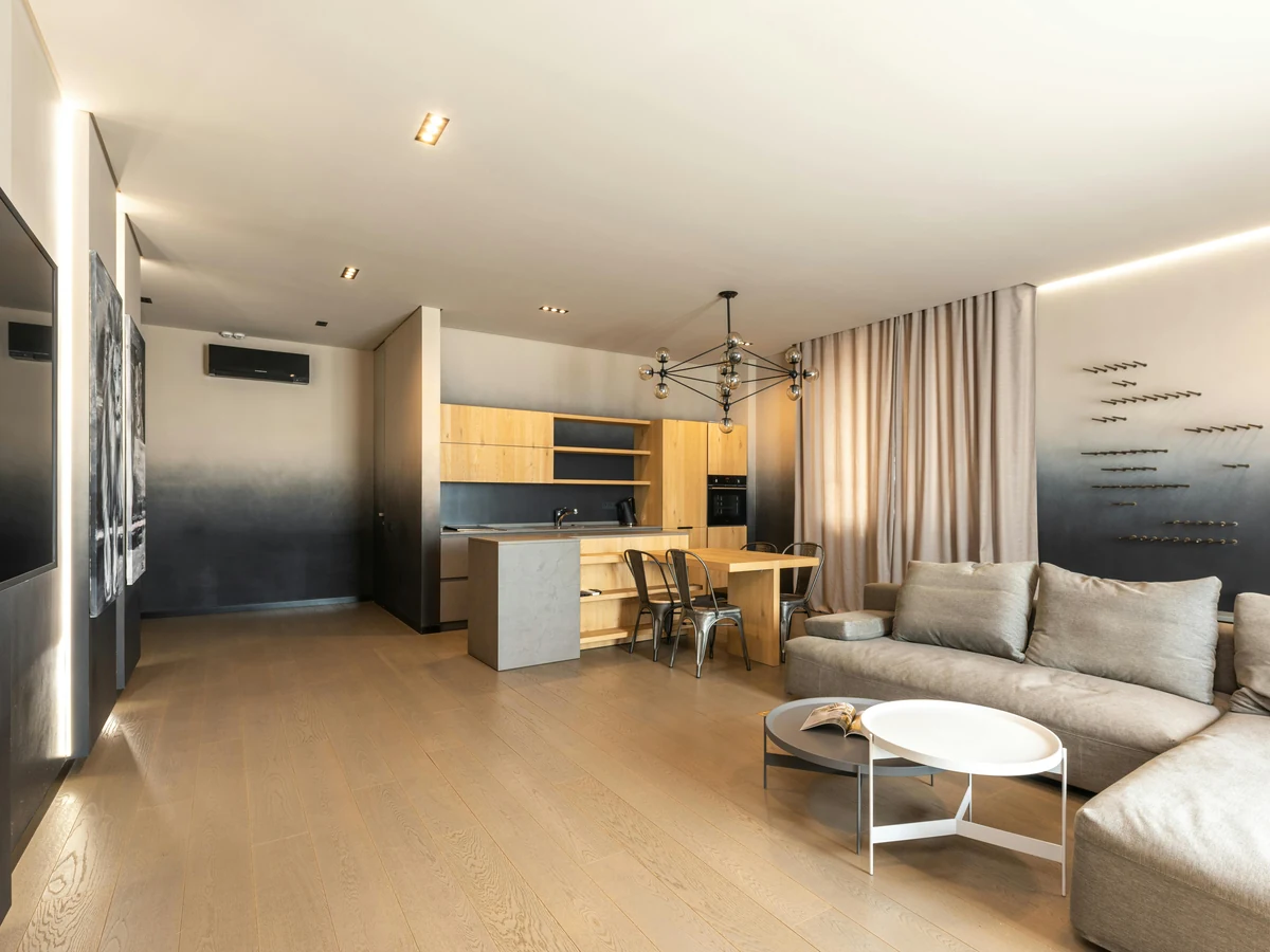 White kitchen with wood accents and freshly painted cabinets