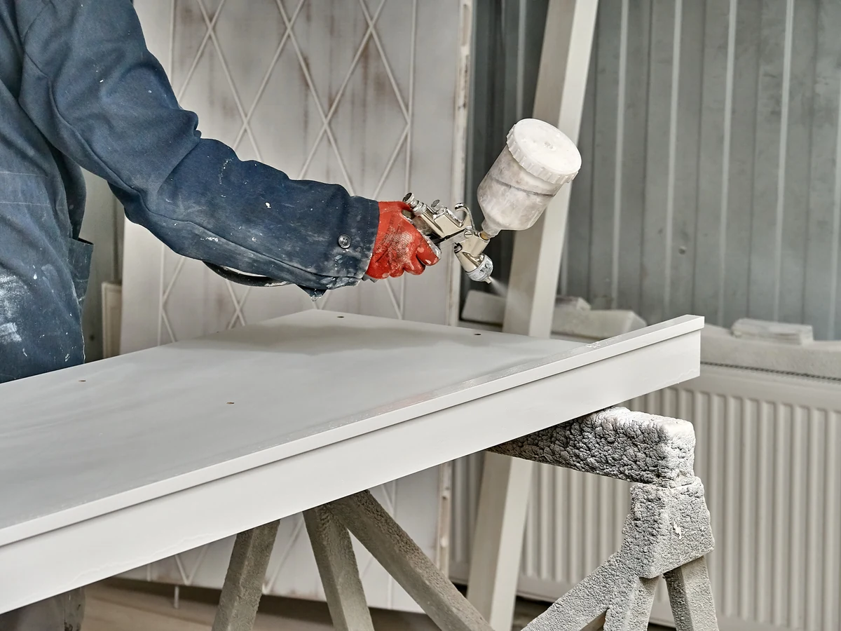 Open plan living room freshly painted in Derby home